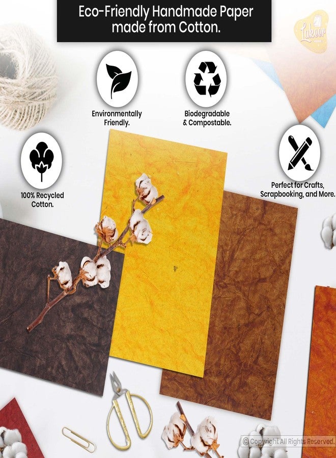 Paraspapermart ورق باراس بيبر مارت A4 مصنوع يدويًا للزينة والفنون والحرف اليدوية والمشاريع وغيرها (عبوة من 20 ورقة)، ألوان مائية - Image 4